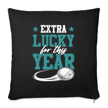 cricket lustiger spruch - Sofakissenbezug 45 x 45 cm - Schwarz - Vorne