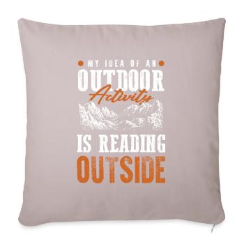 Activité d’escalade en plein air - Housse de coussin décorative 45 x 45 cm - taupe clair - Devant