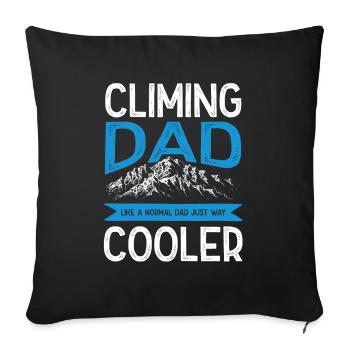 Papa grimpeur - Housse de coussin décorative 45 x 45 cm - noir - Devant