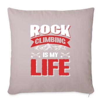 Climbing mountains - Sofa pillowcase 17,3'' x 17,3'' (45 x 45 cm) - light taupe - Front