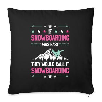 snowboarder snowboarding - Sofa pillowcase 17,3'' x 17,3'' (45 x 45 cm) - black - Front