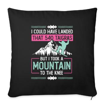 snowboarder snowboarding - Sofa pillowcase 17,3'' x 17,3'' (45 x 45 cm) - black - Front