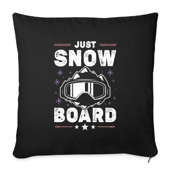 snowboarder snowboarding - Sofa pillowcase 17,3'' x 17,3'' (45 x 45 cm) - black - Front