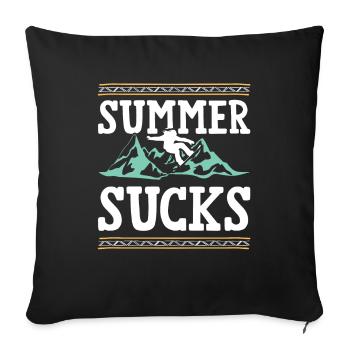 Snowboarding Summer - Sofa pillowcase 17,3'' x 17,3'' (45 x 45 cm) - black - Front