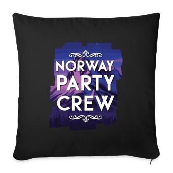 Équipage de la fête en Norvège - Housse de coussin décorative 45 x 45 cm - noir - Devant