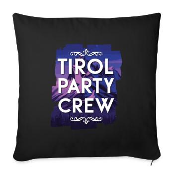 Tirol Party Crew - Sofa pillowcase 17,3'' x 17,3'' (45 x 45 cm) - black - Front