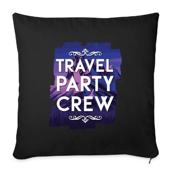 Équipe de voyage - Housse de coussin décorative 45 x 45 cm - noir - Devant