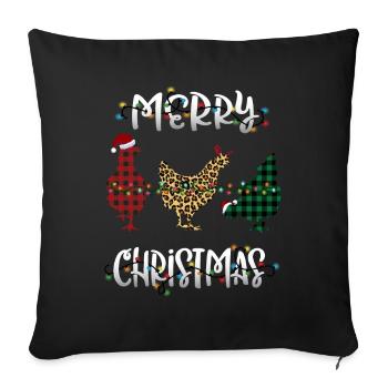 Joyeux Noël - Housse de coussin décorative 45 x 45 cm - noir - Devant