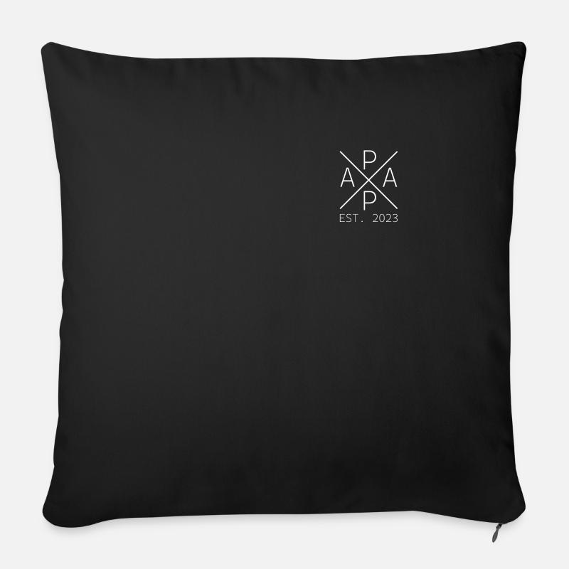 Werdender Papa est. 2023 Stolzer Papa 2023 - Sofakissenbezug 45 x 45 cm - Schwarz