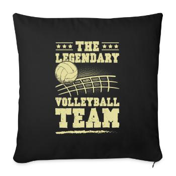 Volleyball team - Sofa pillowcase 17,3'' x 17,3'' (45 x 45 cm) - black - Front