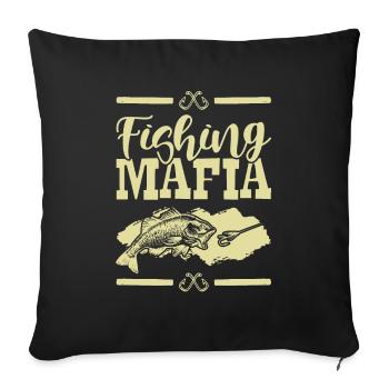 Fishing Mafia - Sofakissenbezug 45 x 45 cm - Schwarz - Vorne