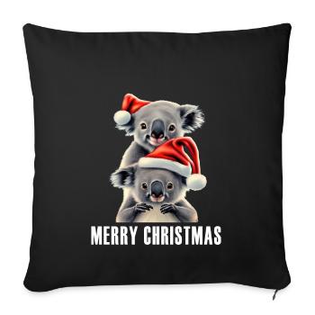 Joyeux Noël Koala - Housse de coussin décorative 45 x 45 cm - noir - Devant