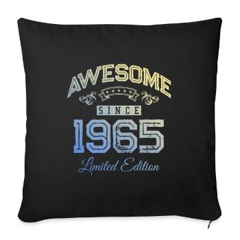 Awesome Since (1965) - Sofa pillowcase 17,3'' x 17,3'' (45 x 45 cm) - black - Front