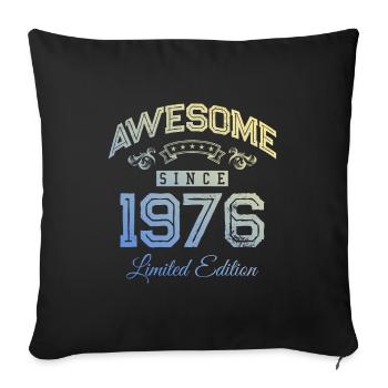 Awesome Since (1976) - Sofa pillowcase 17,3'' x 17,3'' (45 x 45 cm) - black - Front