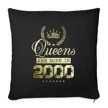 Queens born in 2000 - Sofakissenbezug 45 x 45 cm - Schwarz - Vorne
