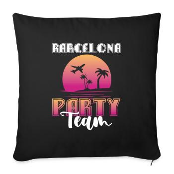 L'équipe de la fête de Barcelone - Housse de coussin décorative 45 x 45 cm - noir - Devant