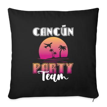 Équipe du parti de Cancun - Housse de coussin décorative 45 x 45 cm - noir - Devant