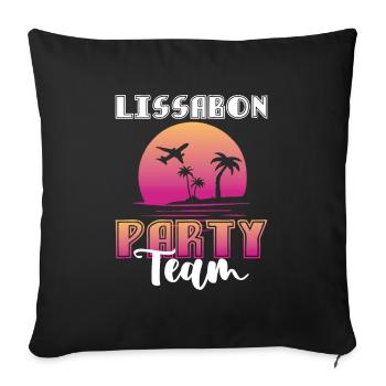 Équipe du parti de Lisbonne - Housse de coussin décorative 45 x 45 cm - noir - Devant