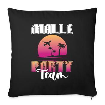 Malle Party Team - Sofa pillowcase 17,3'' x 17,3'' (45 x 45 cm) - black - Front