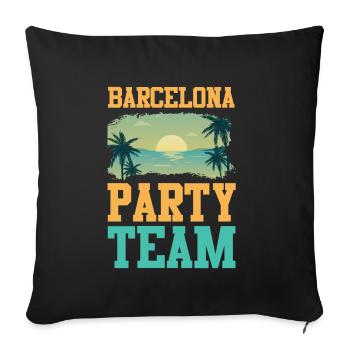 L'équipe de la fête de Barcelone - Housse de coussin décorative 45 x 45 cm - noir - Devant