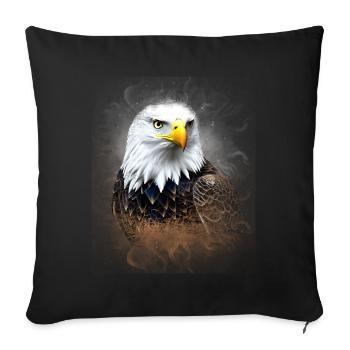 Eagle Splash Art - Sofa pillowcase 17,3'' x 17,3'' (45 x 45 cm) - black - Front