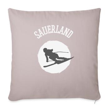 Sauerland Original | Dorfkind Wandern Wintersport - Sofakissenbezug 45 x 45 cm - helles Taupe - Vorne