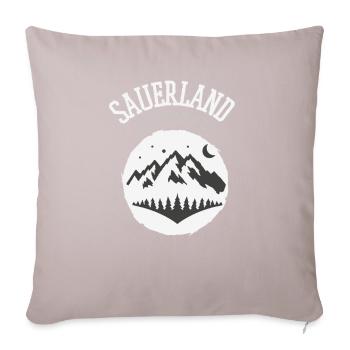 Sauerland Original | Dorfkind Wandern Wintersport - Sofakissenbezug 45 x 45 cm - helles Taupe - Vorne
