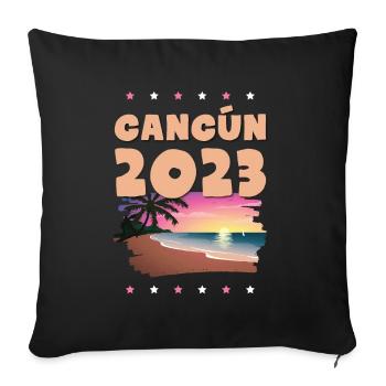 Cancun 2023 - Sofakissenbezug 45 x 45 cm - Schwarz - Vorne