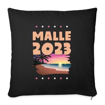 Malle 2023 - Housse de coussin décorative 45 x 45 cm - noir - Devant