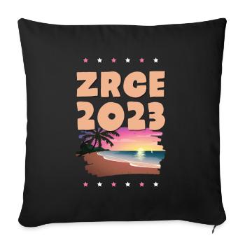 Zrce 2023 - Housse de coussin décorative 45 x 45 cm - noir - Devant