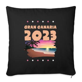 Gran Canaria 2023 - Sofakissenbezug 45 x 45 cm - Schwarz - Vorne