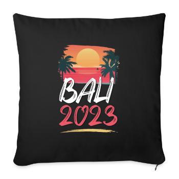Bali 2023 - Housse de coussin décorative 45 x 45 cm - noir - Devant