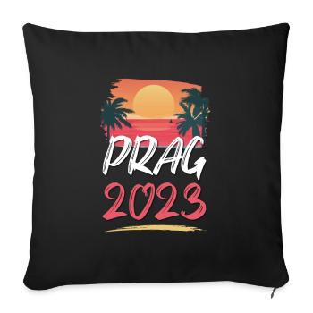 Prague 2023 - Sofa pillowcase 17,3'' x 17,3'' (45 x 45 cm) - black - Front