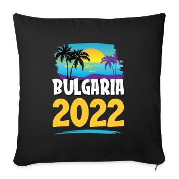 Bulgarie 2023 - Housse de coussin décorative 45 x 45 cm - noir - Devant