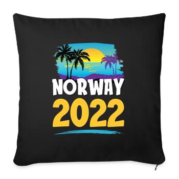 Norway 2023 - Sofa pillowcase 17,3'' x 17,3'' (45 x 45 cm) - black - Front