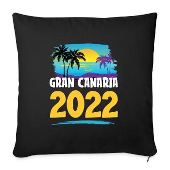 Gran Canaria 2023 - Sofa pillowcase 17,3'' x 17,3'' (45 x 45 cm) - black - Front