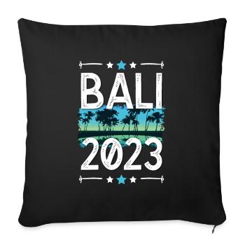 Bali 2023 - Housse de coussin décorative 45 x 45 cm - noir - Devant