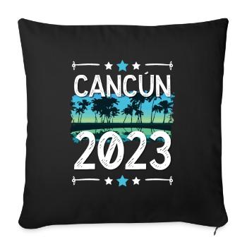 Cancun 2023 - Sofakissenbezug 45 x 45 cm - Schwarz - Vorne