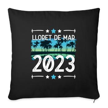 Lloret De Mar 2023 - Sofakissenbezug 45 x 45 cm - Schwarz - Vorne