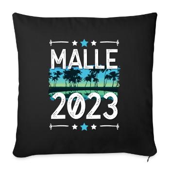 Malle 2023 - Housse de coussin décorative 45 x 45 cm - noir - Devant