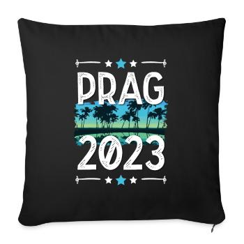 Prague 2023 - Housse de coussin décorative 45 x 45 cm - noir - Devant