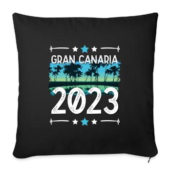 Gran Canaria 2023 - Sofa pillowcase 17,3'' x 17,3'' (45 x 45 cm) - black - Front