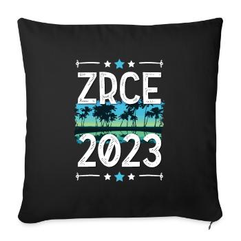 Zrce 2023 - Housse de coussin décorative 45 x 45 cm - noir - Devant