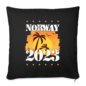 Norway 2023 - Sofa pillowcase 17,3'' x 17,3'' (45 x 45 cm) - black - Front