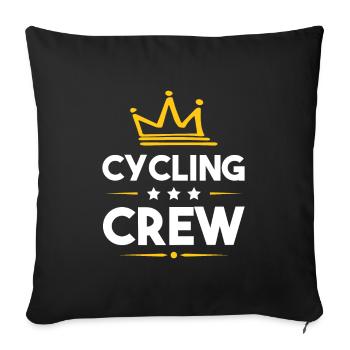 Cycling Crew - Sofa pillowcase 17,3'' x 17,3'' (45 x 45 cm) - black - Front