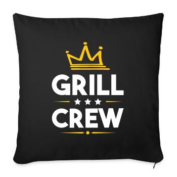 Équipage de grillades - Housse de coussin décorative 45 x 45 cm - noir - Devant