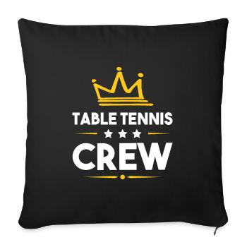 Table Tennis Crew - Sofakissenbezug 45 x 45 cm - Schwarz - Vorne