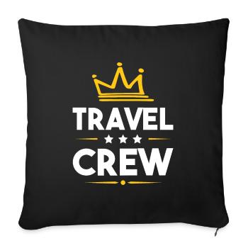 Travel Crew - Sofakissenbezug 45 x 45 cm - Schwarz - Vorne