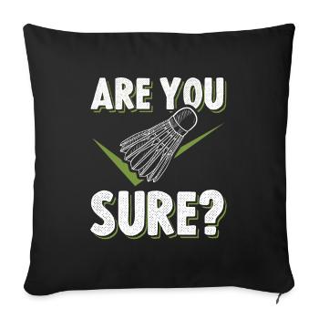 Badminton Drôle de dicton - Housse de coussin décorative 45 x 45 cm - noir - Devant