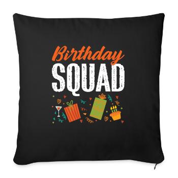 Équipe d’anniversaire - Housse de coussin décorative 45 x 45 cm - noir - Devant